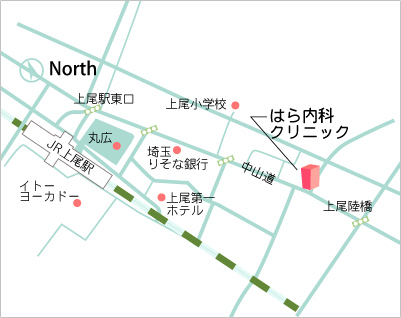 はら内科住所地図